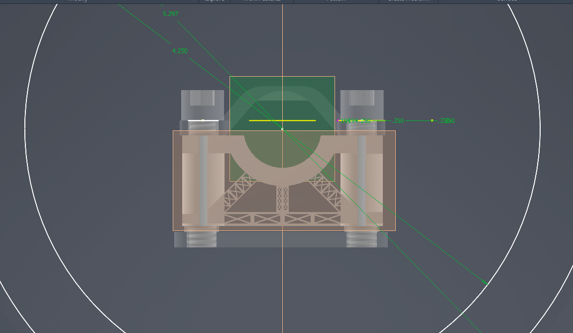 Internal frame and motor mount inside the wheel